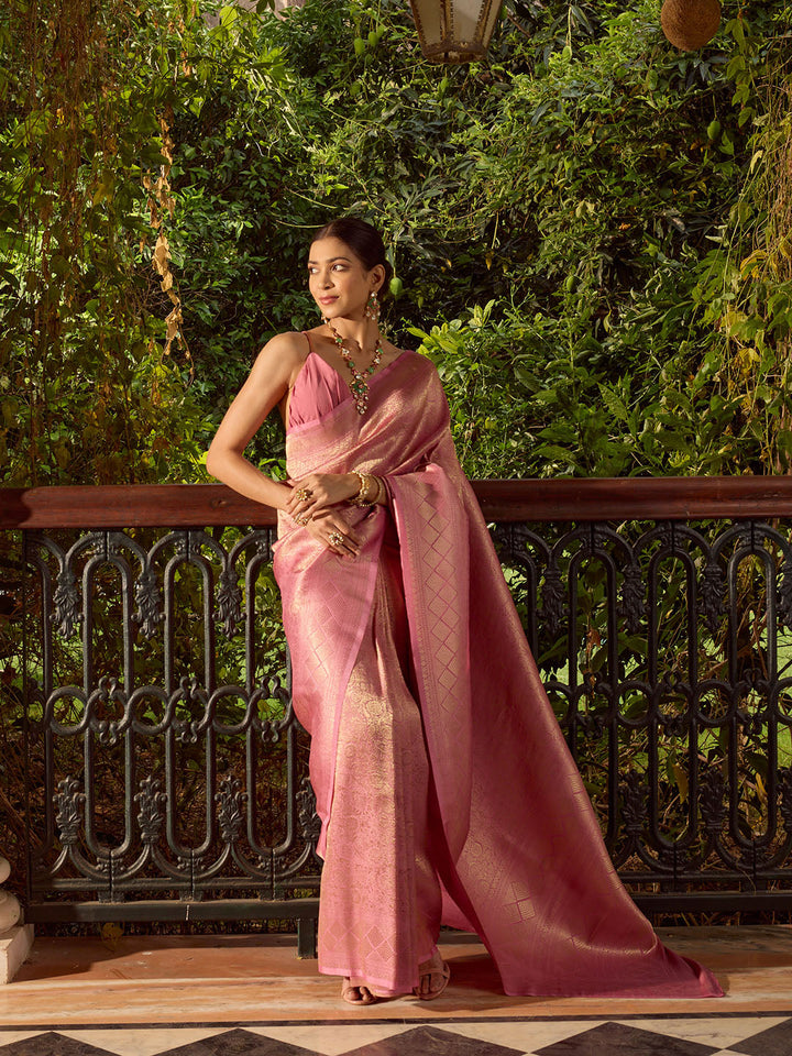 Zari Jaal Woven Banarasi Saree