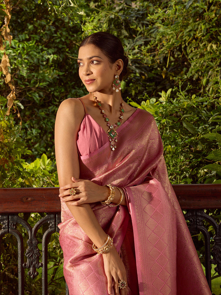 Zari Jaal Woven Banarasi Saree