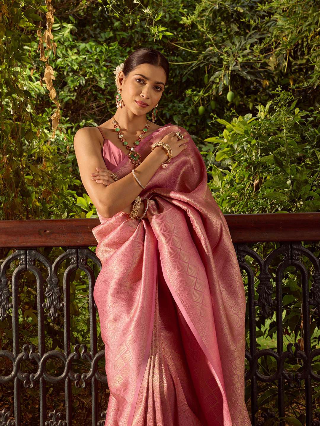 Zari Jaal Woven Banarasi Saree