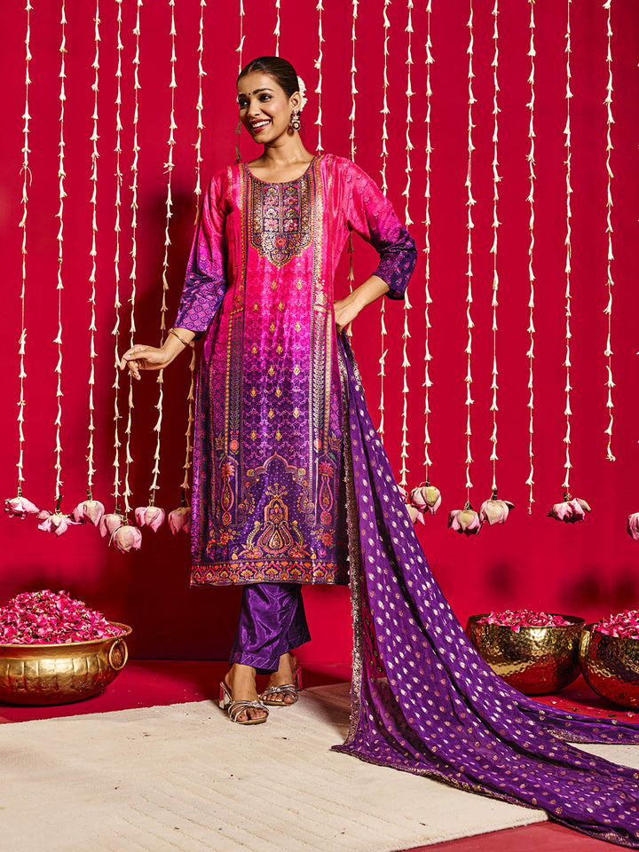 Banarasi Kurta With Pants &amp; Dupatta