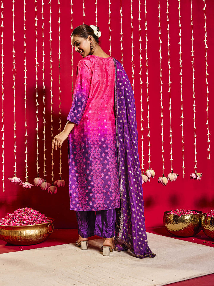 Banarasi Kurta With Pants &amp; Dupatta