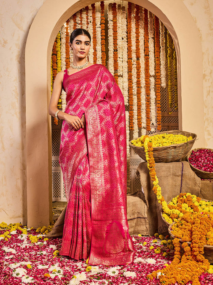 Zari Jaal Woven Dola Handloom Saree
