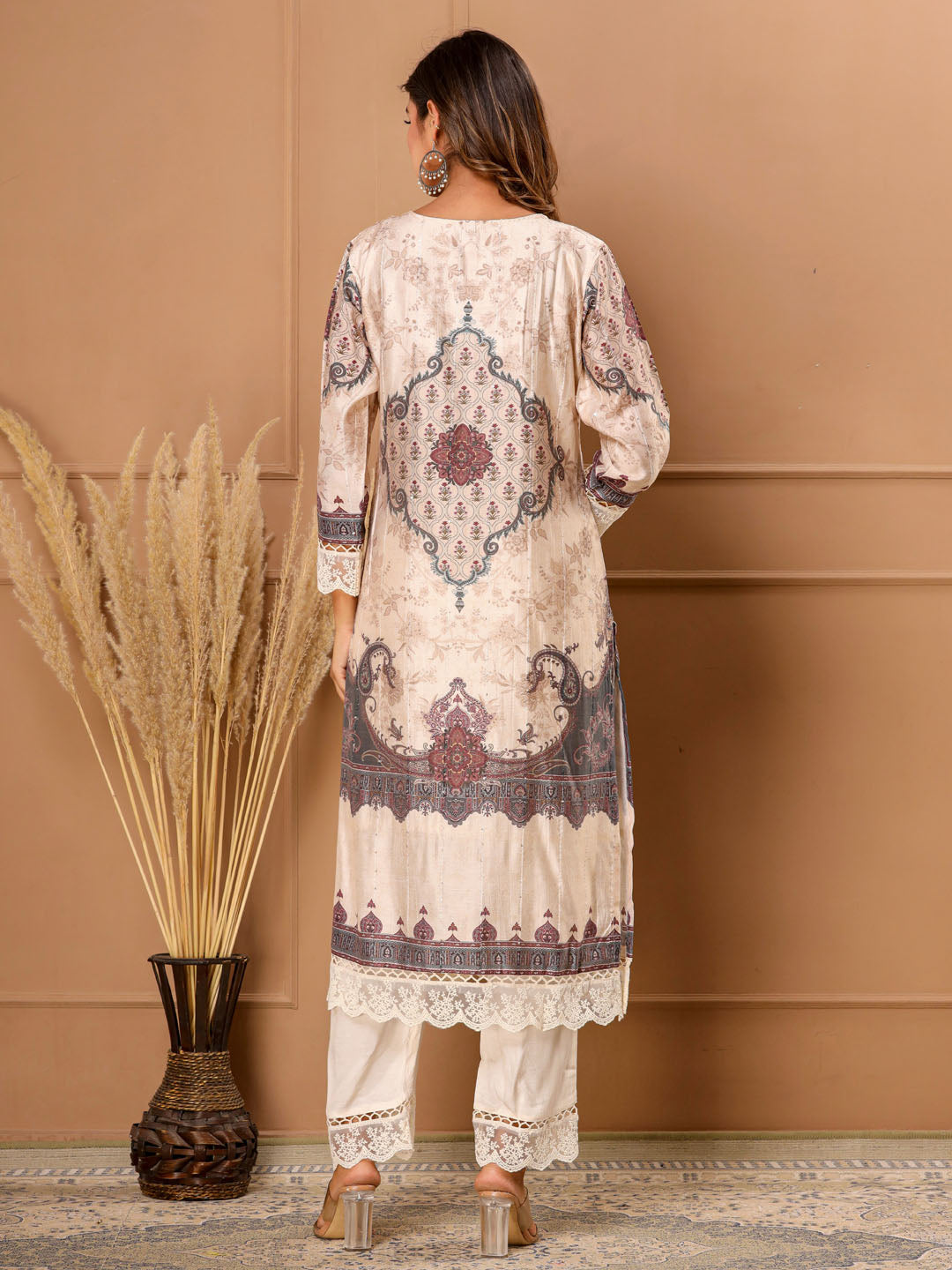 Printed Cotton Suit Set With Dupatta