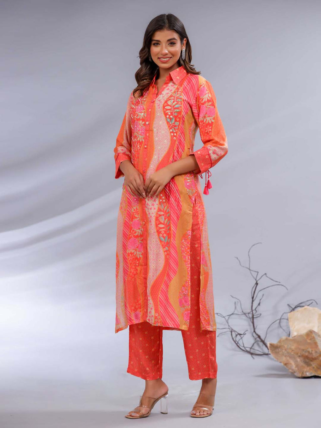 Printed Muslin Kurta With Pants