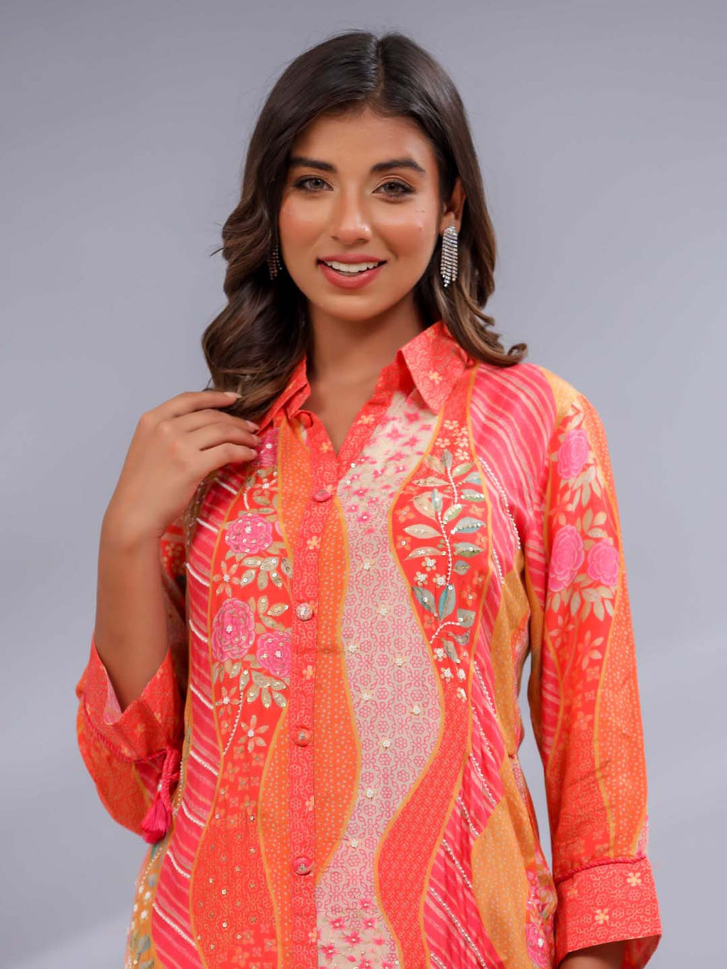Printed Muslin Kurta With Pants