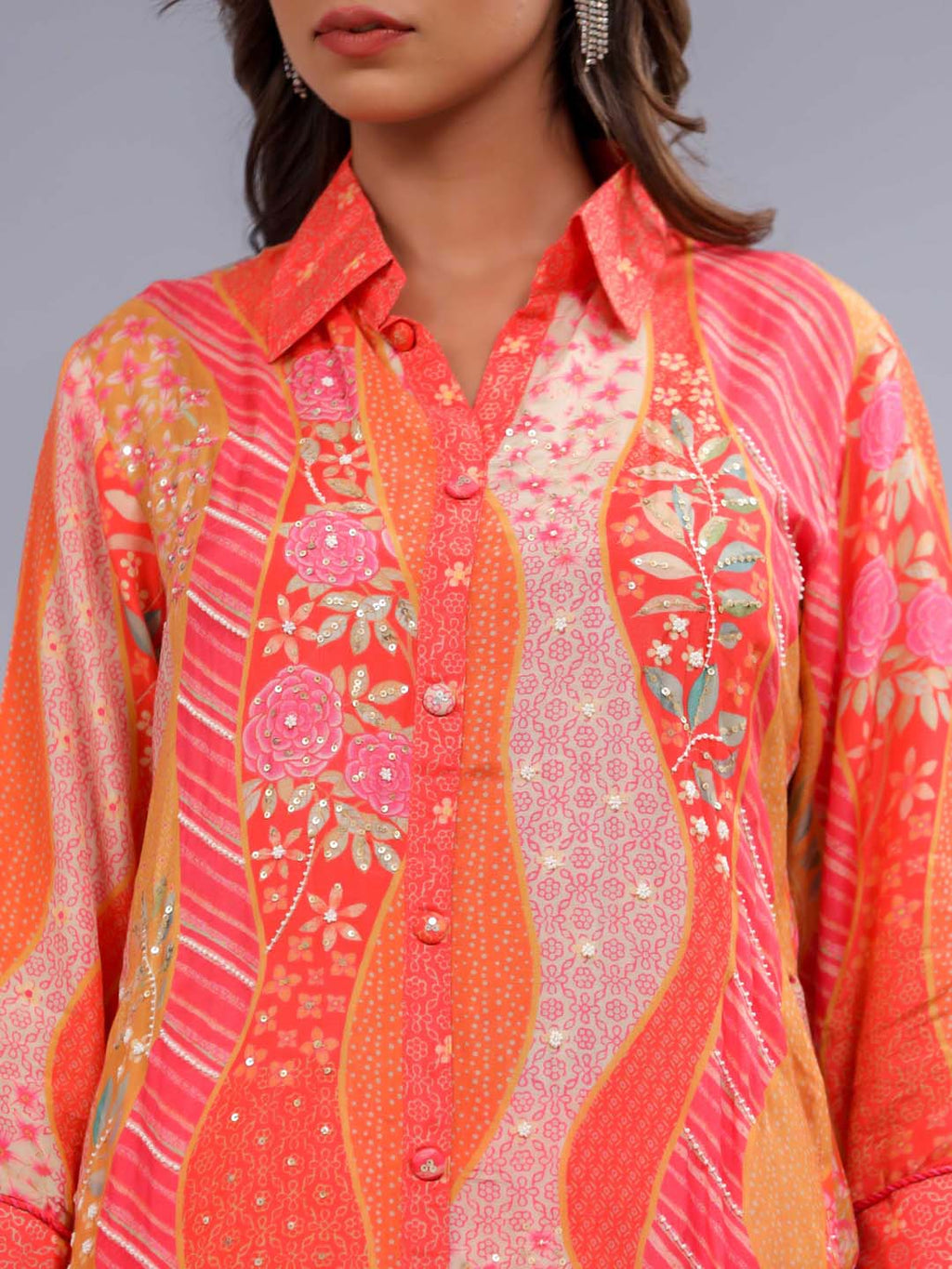 Printed Muslin Kurta With Pants