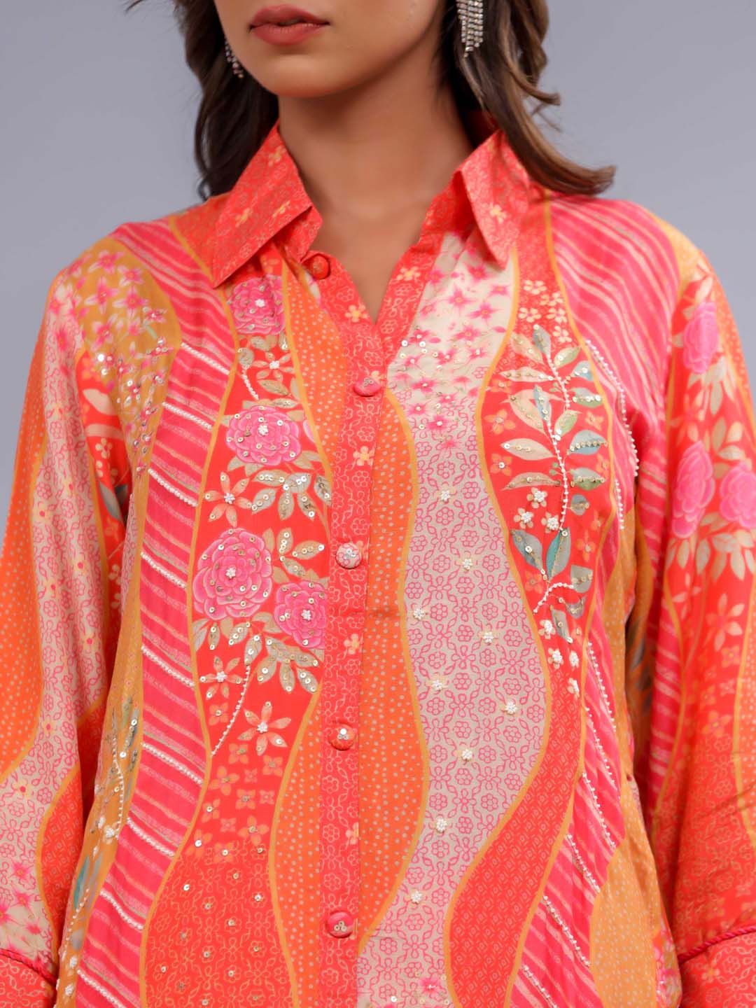 Printed Muslin Kurta With Pants