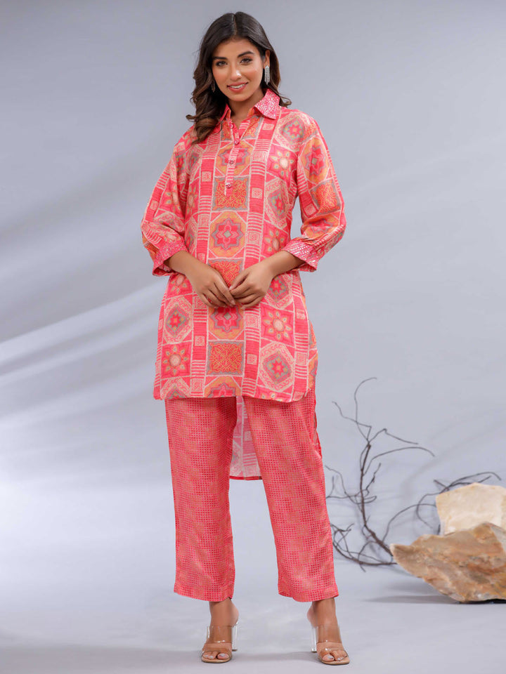 Printed Muslin Kurta Set