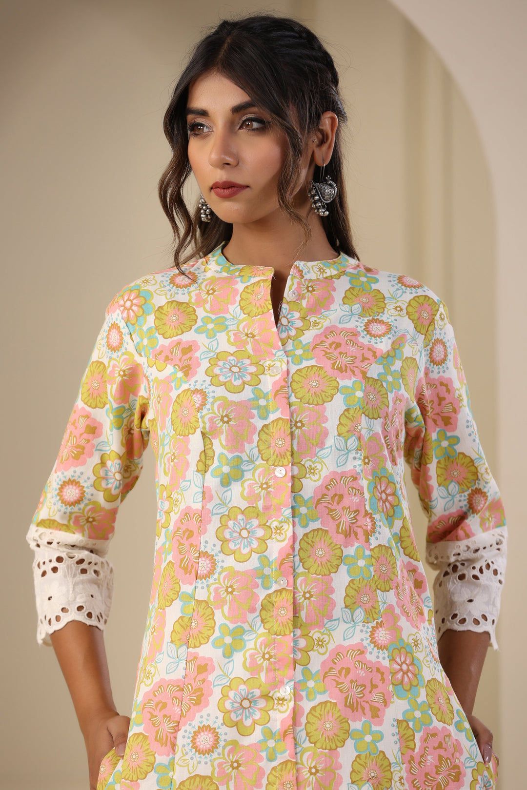 Floral Printed Cotton Kurta