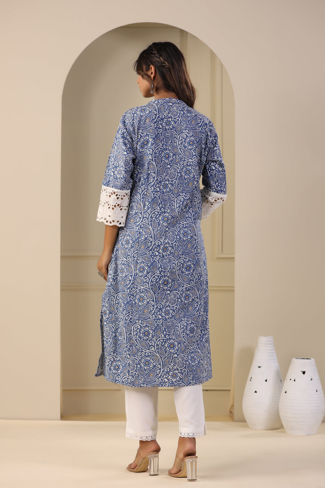 Floral Printed Cotton Kurta