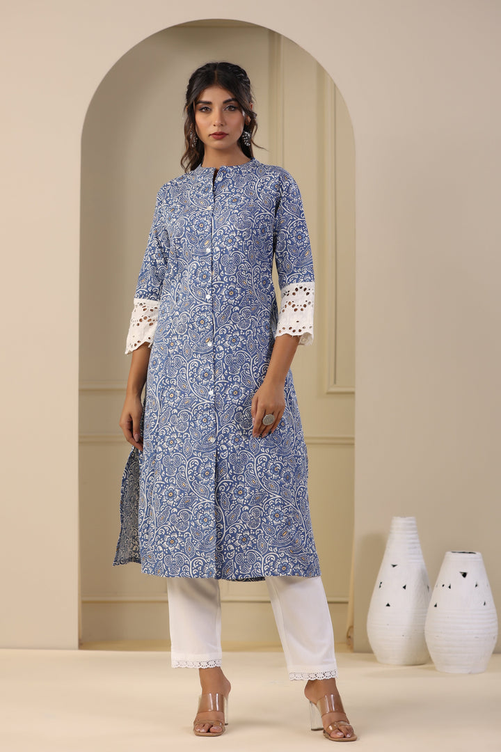Floral Printed Cotton Kurta