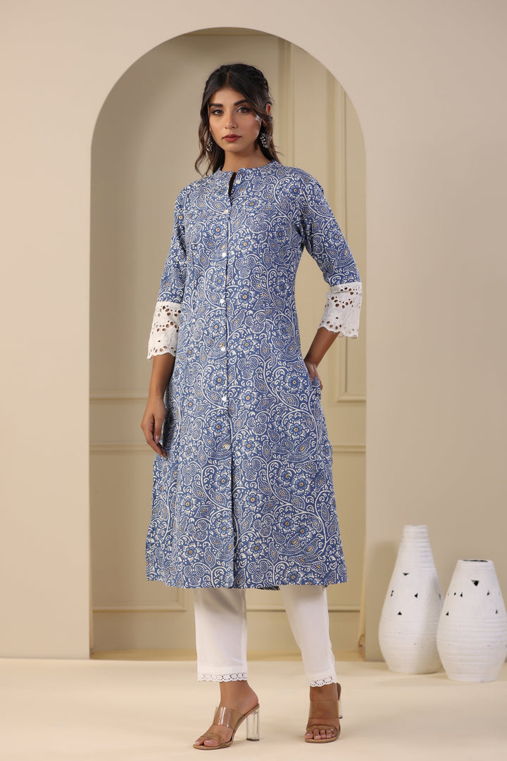 Floral Printed Cotton Kurta