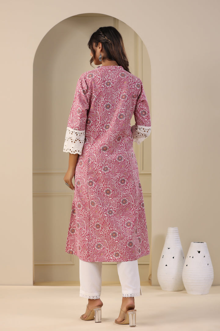 Floral Printed Cotton Kurta