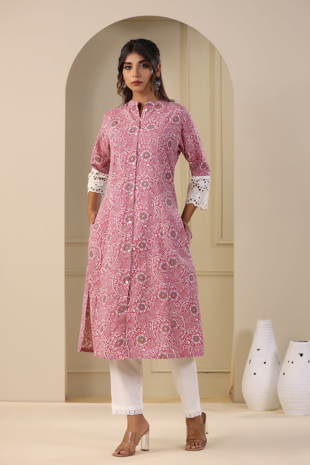 Floral Printed Cotton Kurta