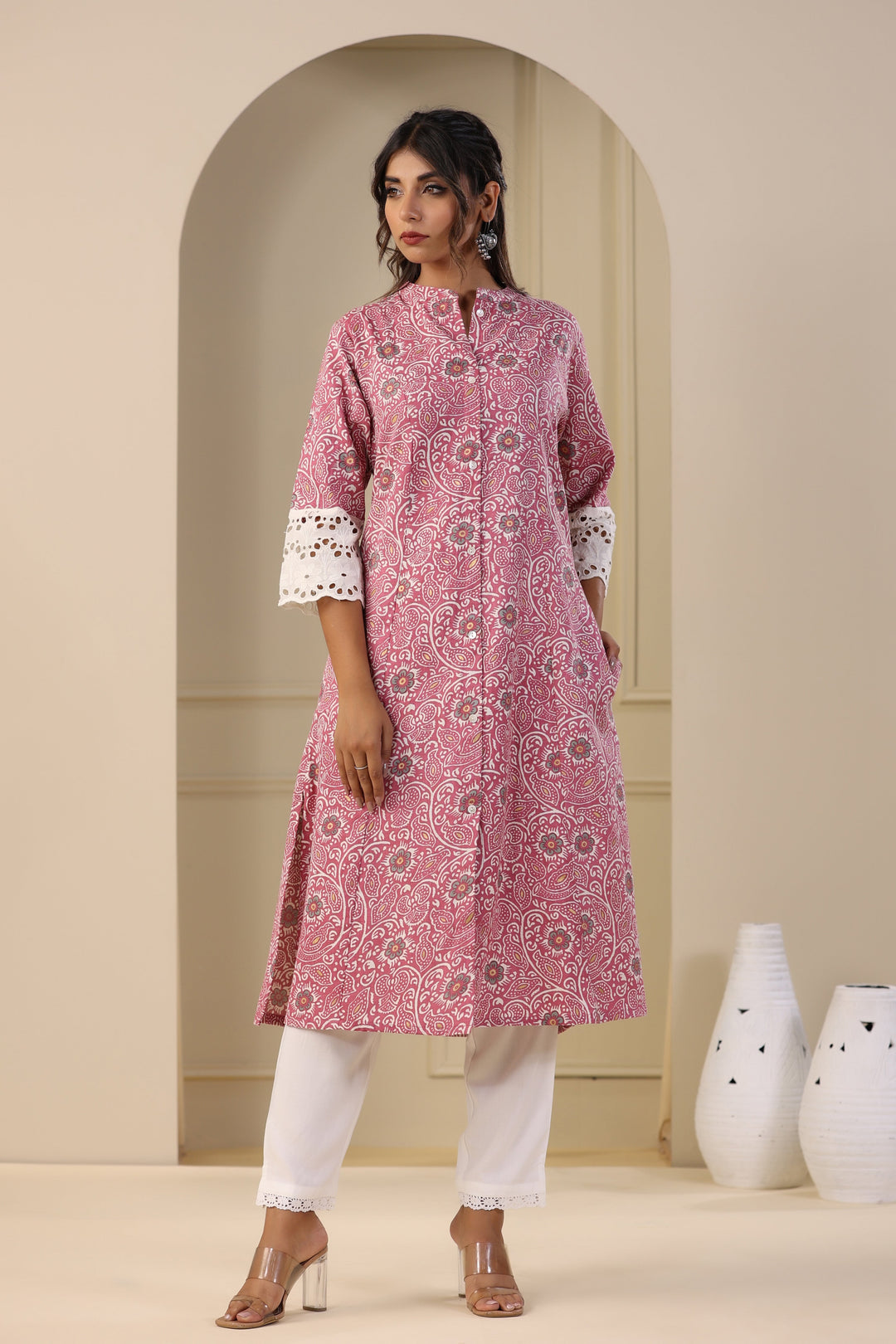 Floral Printed Cotton Kurta