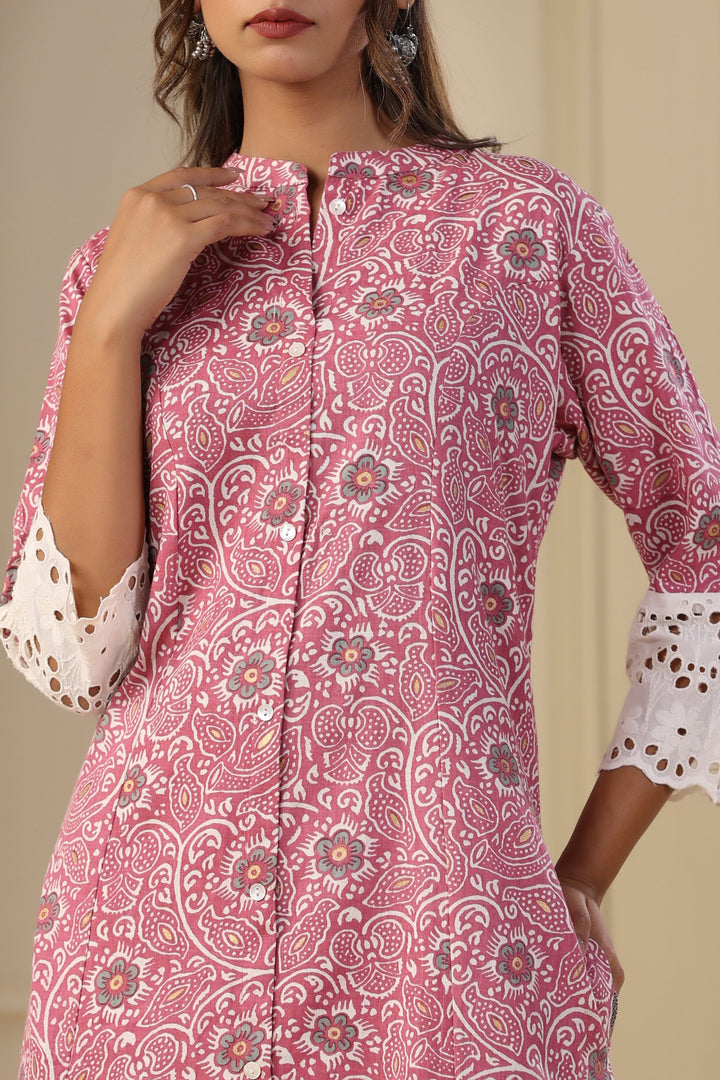 Floral Printed Cotton Kurta