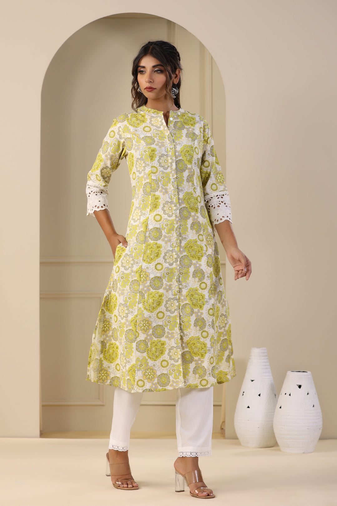 Floral Printed Cotton Kurta