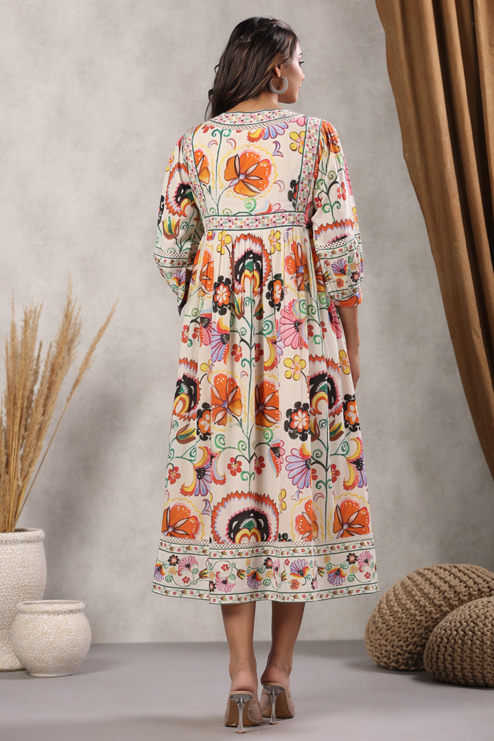 Floral Printed Cotton Dress