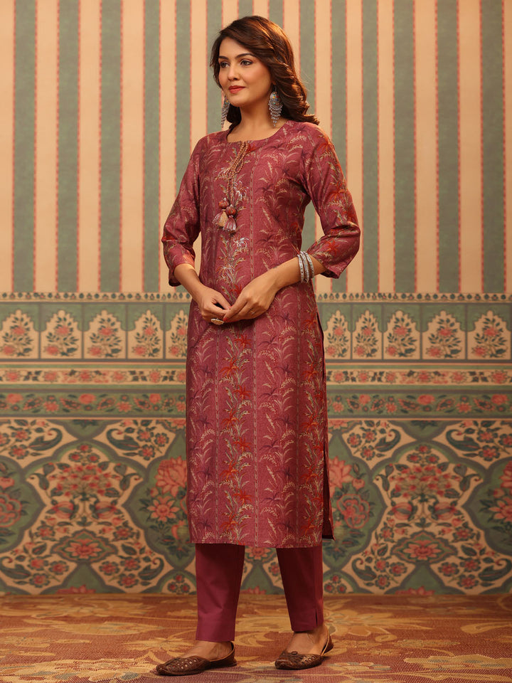 Printed Muslin Kurta With Pants