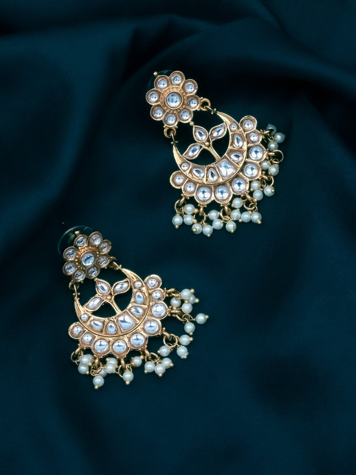 Golden Chandbali Earrings