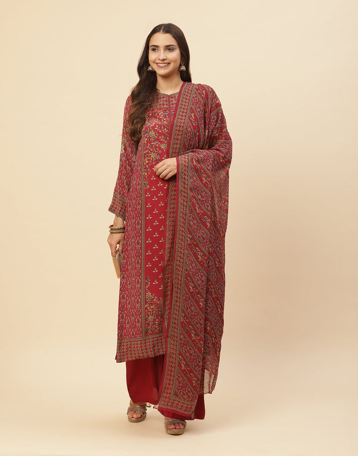 Digital Printed Crepe Salwar Kameez Stitched Suit With Georgette Dupatta