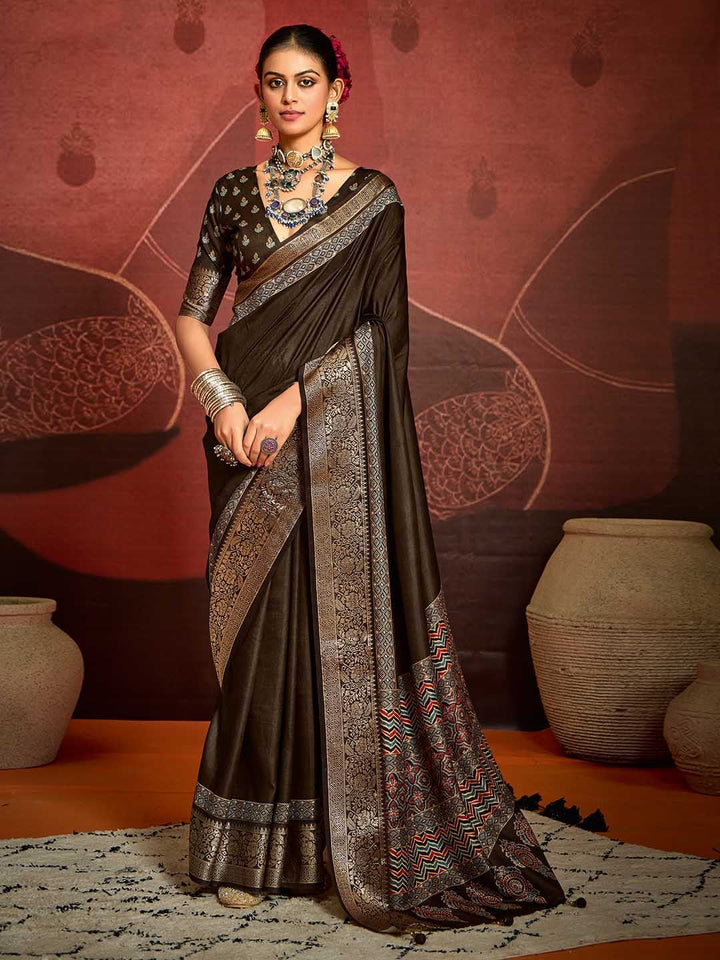 Zari Border Art Silk Saree