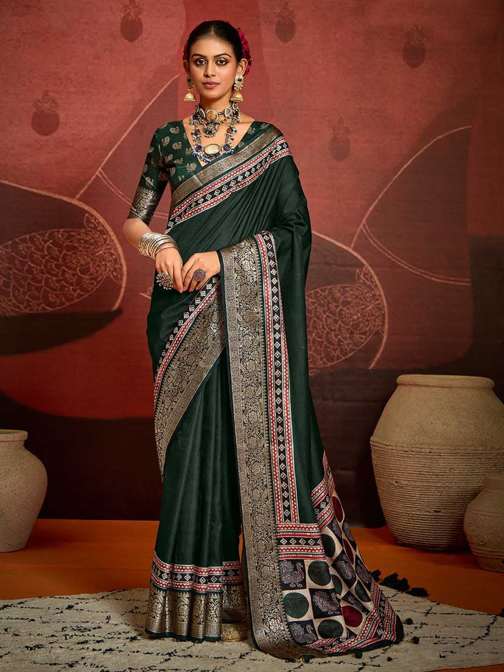 Zari Border Art Silk Saree