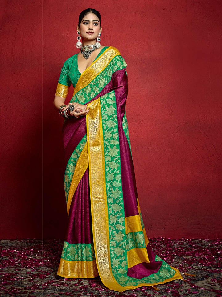 Abstract Printed Art Silk Saree
