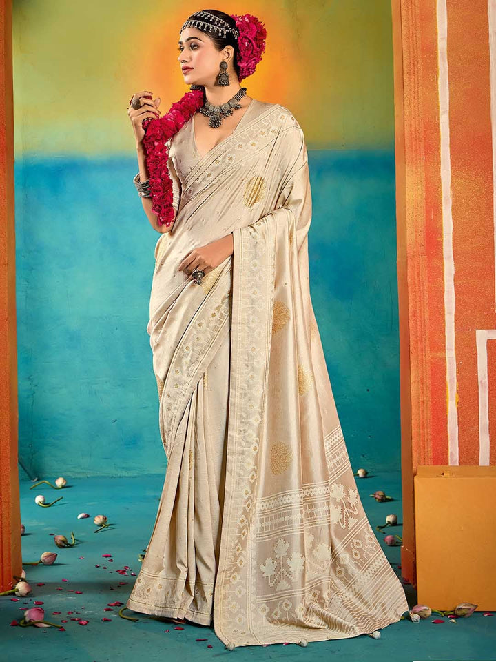 Abstract Print Art Silk Saree