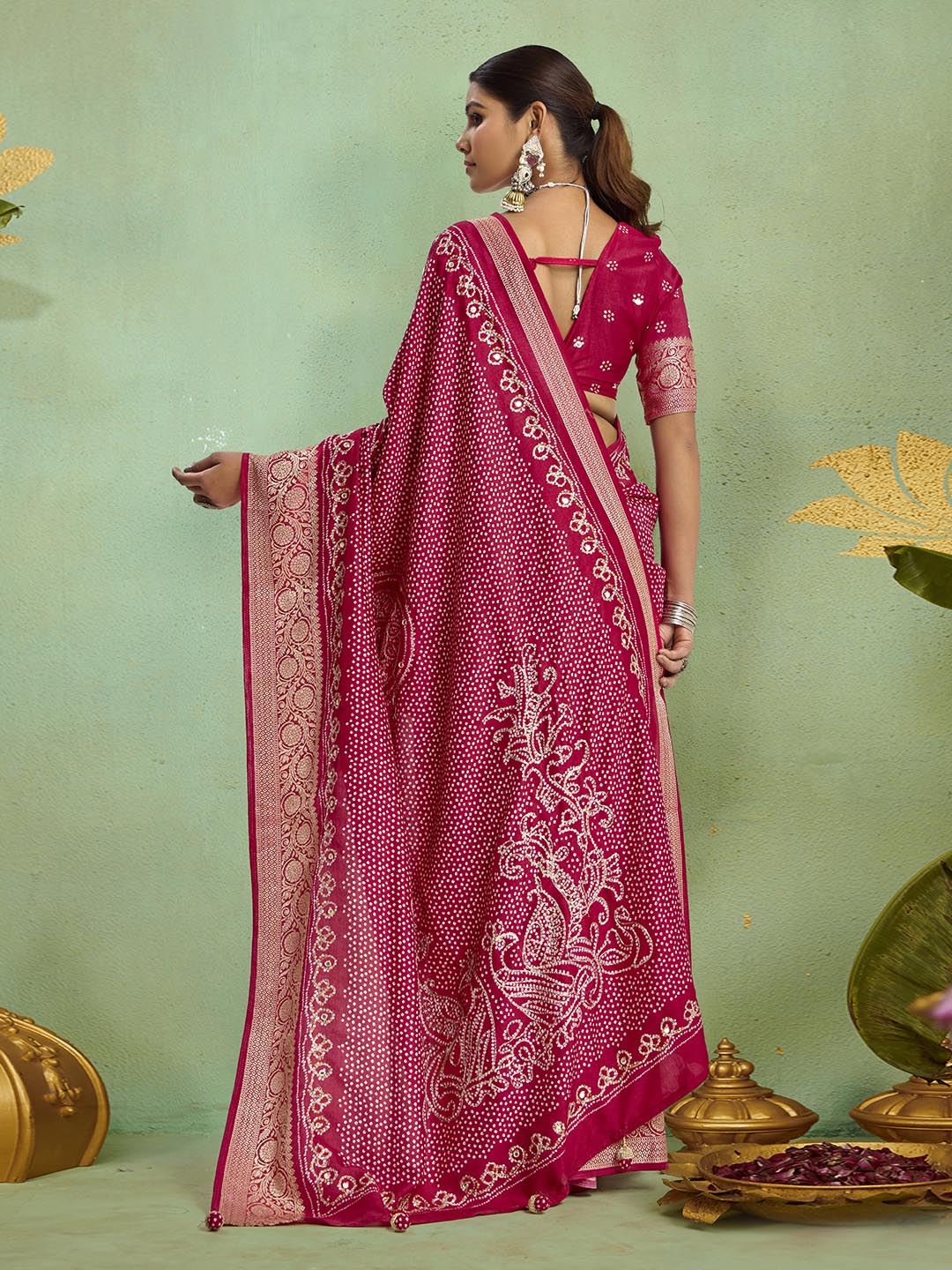 Digital Printed Art Silk Saree
