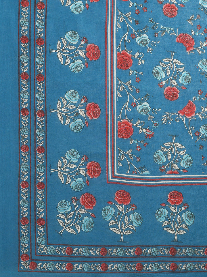 Printed Cotton Kurta With Pant &amp; Dupatta