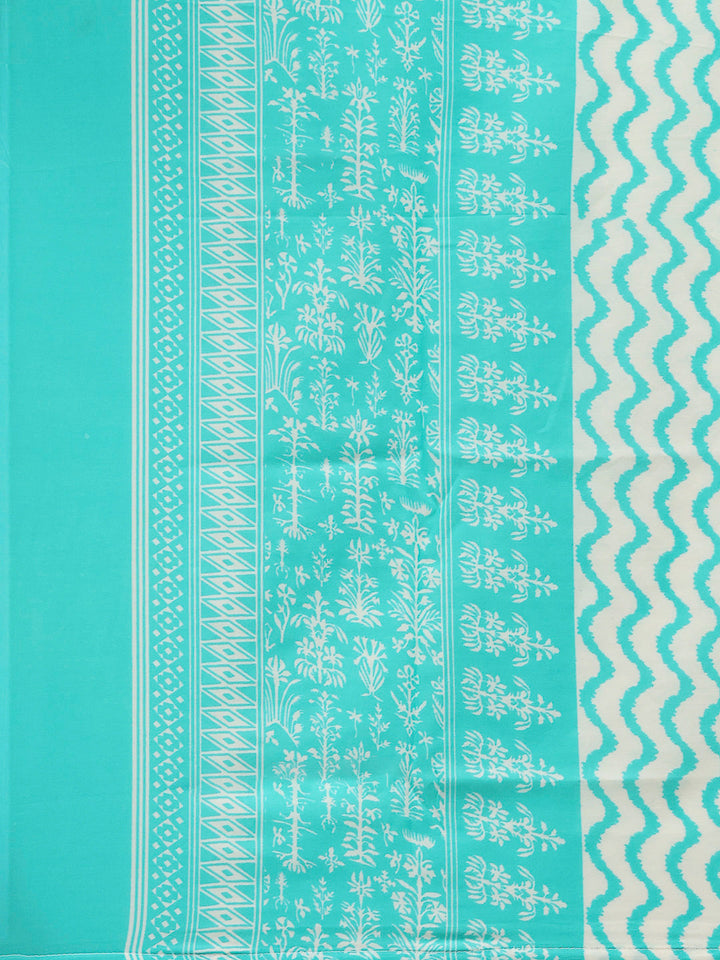 Printed Cotton Blend Kurta With Pants &amp; Dupatta