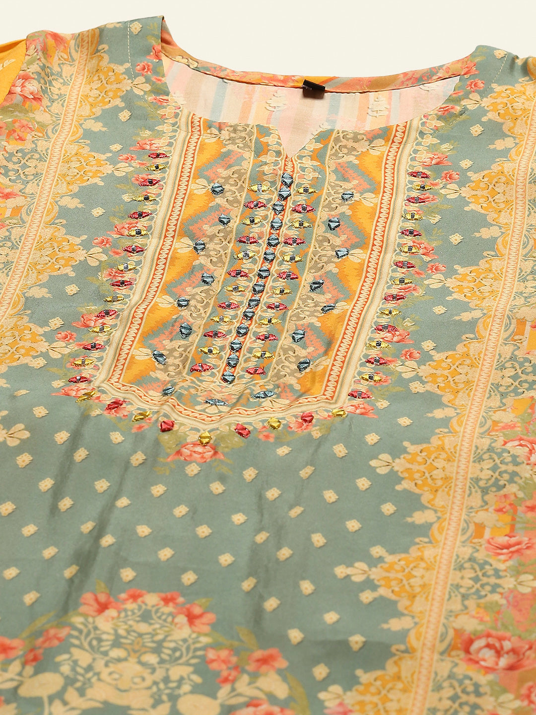 Printed Muslin Kurta With Pants &amp; Dupatta
