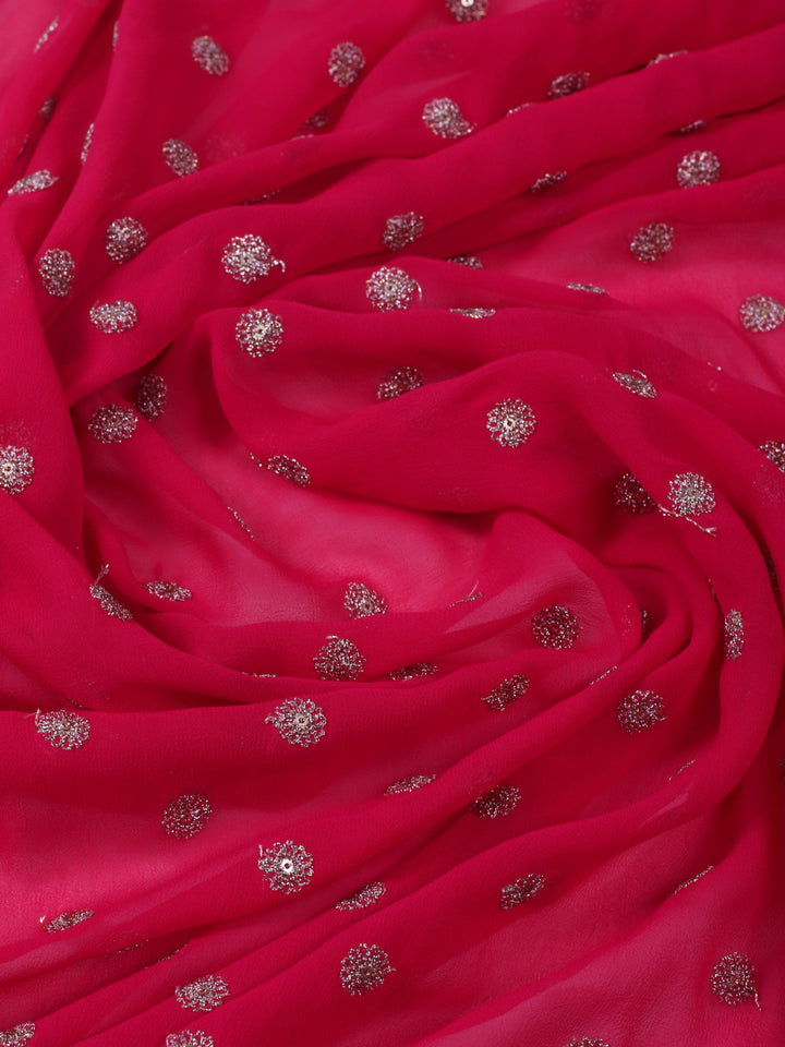 Embroidered Georgette Kurta With Pant &amp; Dupatta