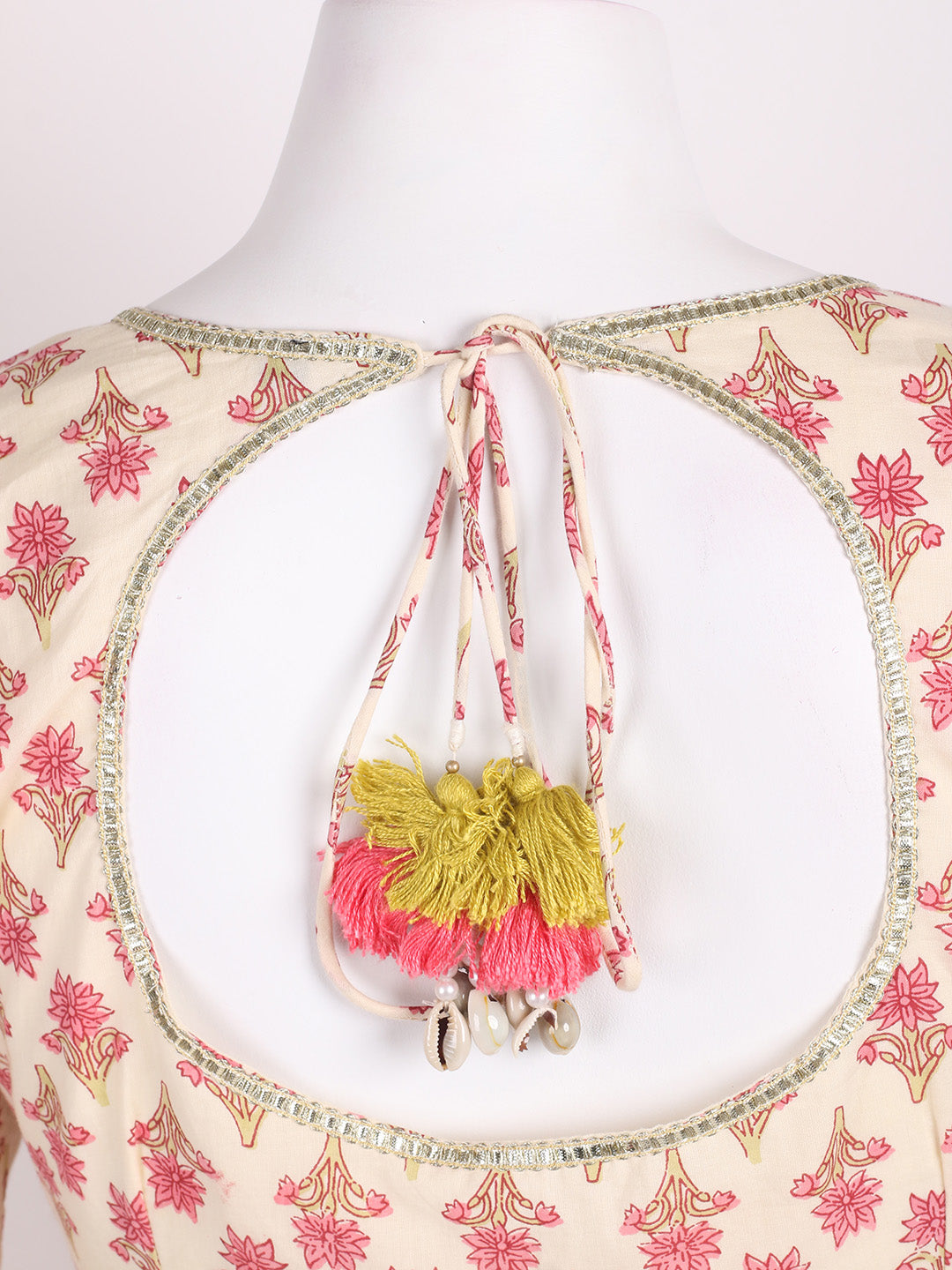 Floral Printed Cotton Choli With Lehenga &amp; Dupatta