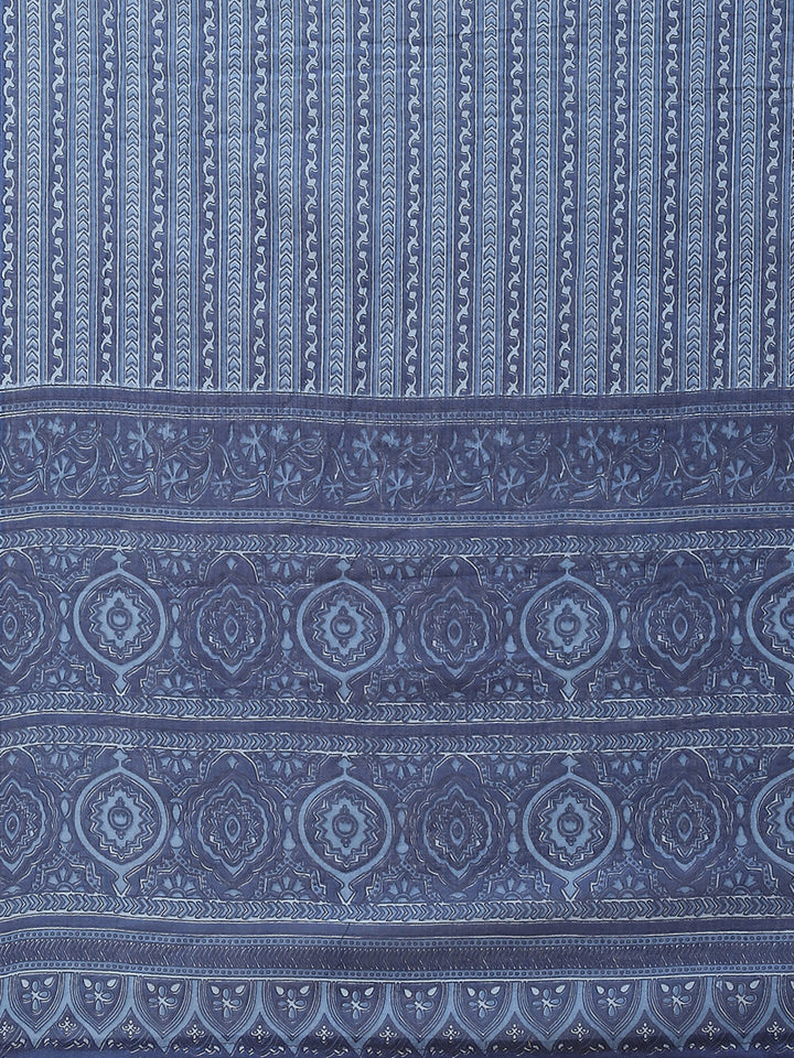 Printed Cotton Kurta With Pants &amp; Dupatta