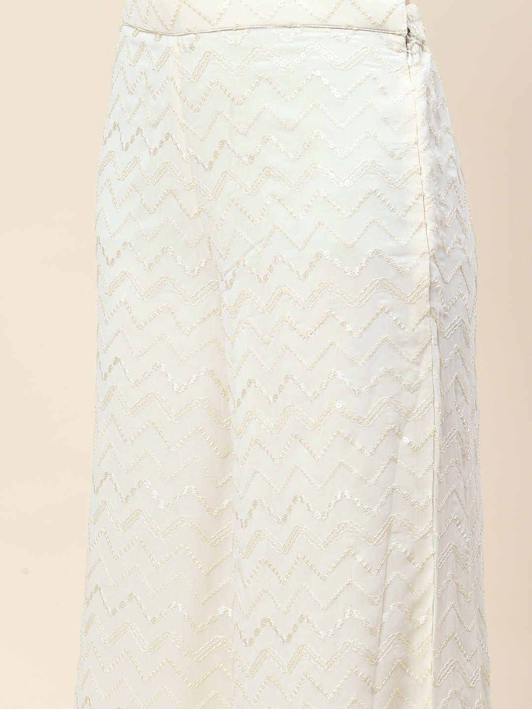 Sequin Embroidered Georgette Top Jacket With Palazzo &amp; Dupatta