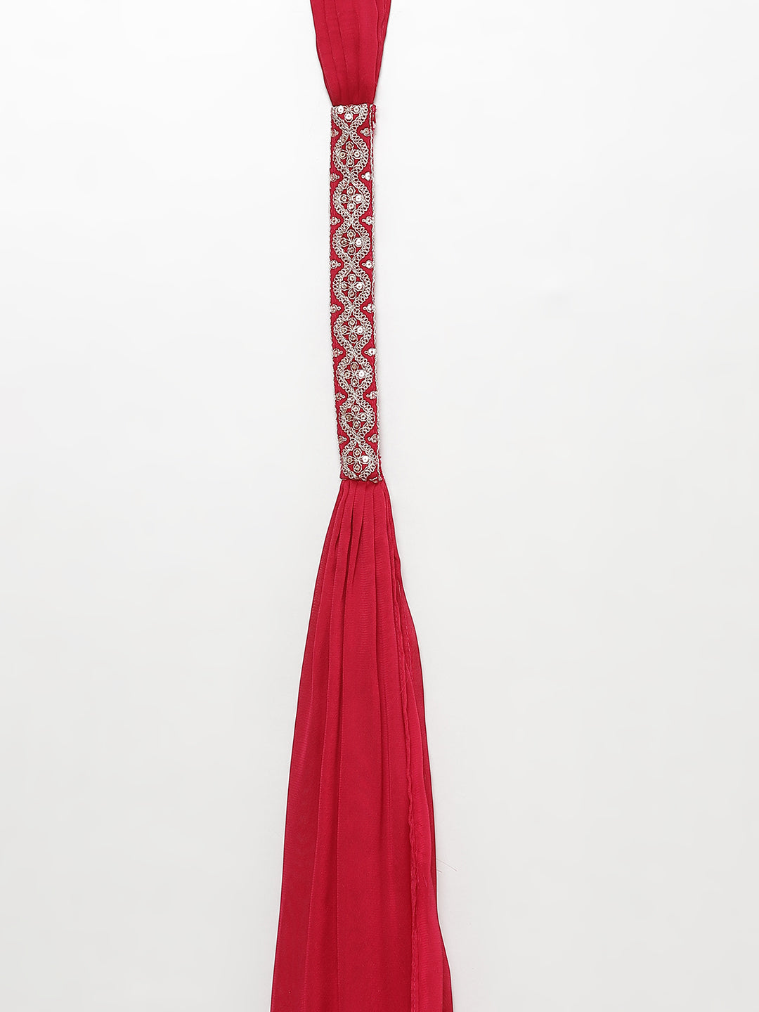 Floral Woven Georgette Kurta With Sharara &amp; Dupatta