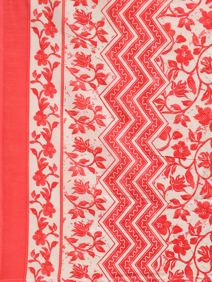 Printed Cotton Blend Kurta With Pants &amp; Dupatta