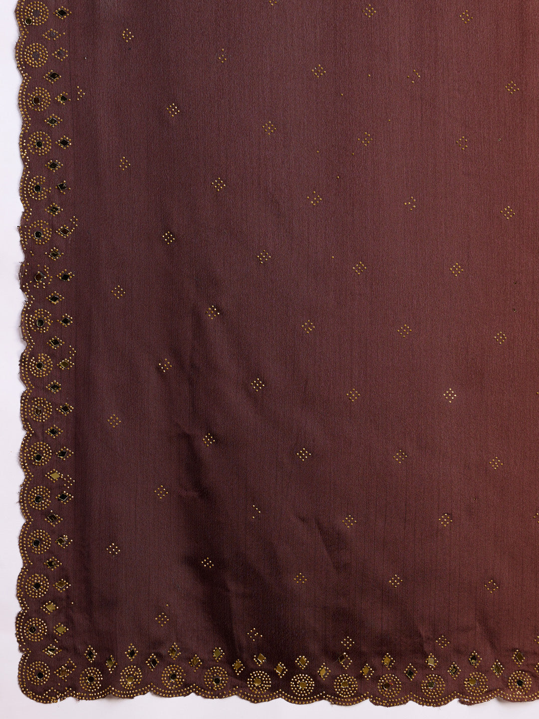 Embroidered Chinon Saree