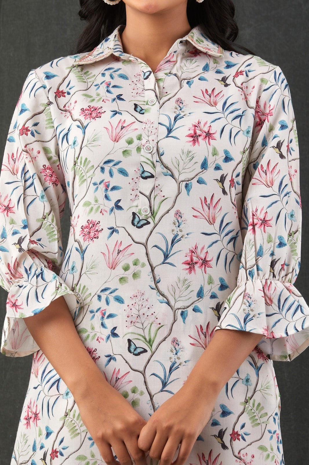 Printed Cotton Kurti With Pants