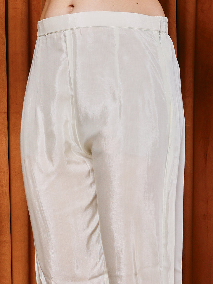 Bandhani Printed Crepe Kurta With Pants &amp; Dupatta