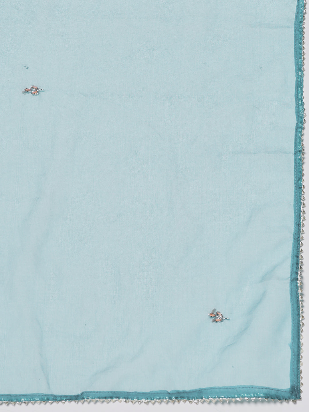 Embroidered Muslin Kurta With Pants &amp; Dupatta