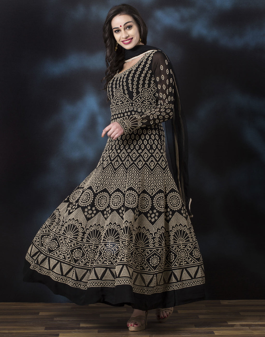 Anarkali Georgette Salwaar Kameez Stitched Suit -1