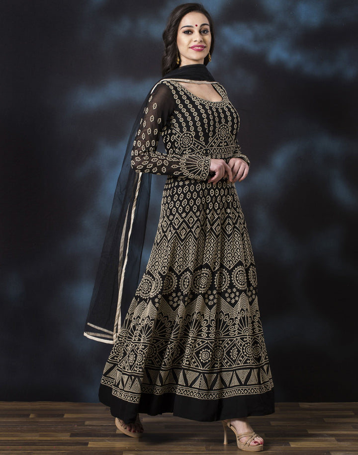 Anarkali Georgette Salwaar Kameez Stitched Suit -1