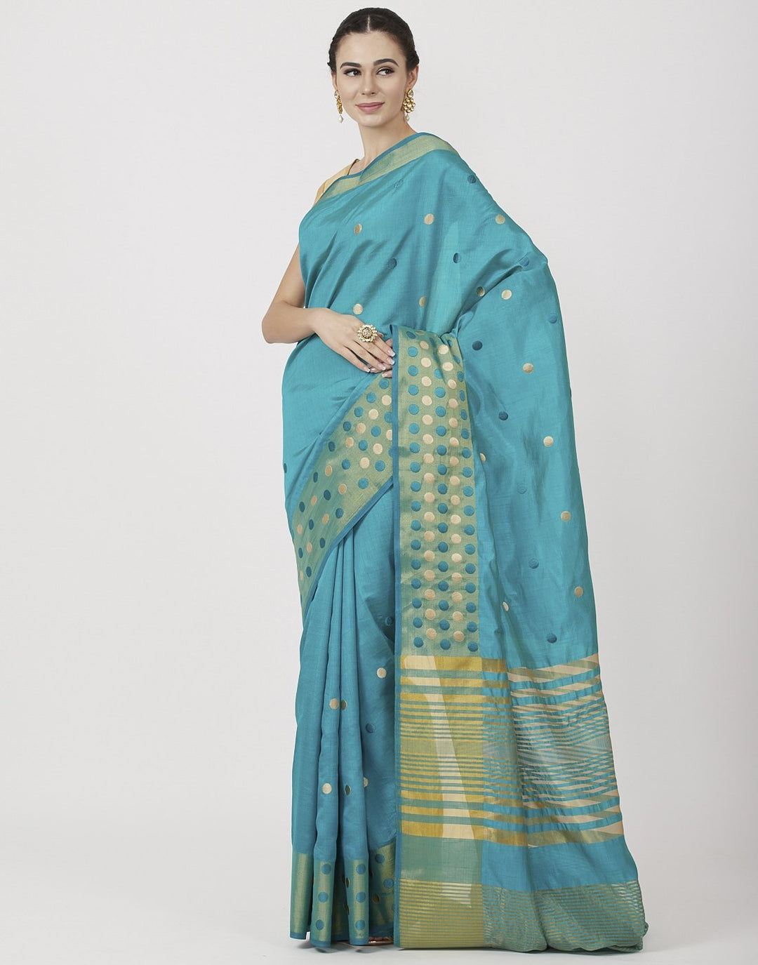 Mustard Art Handloom Woven Saree