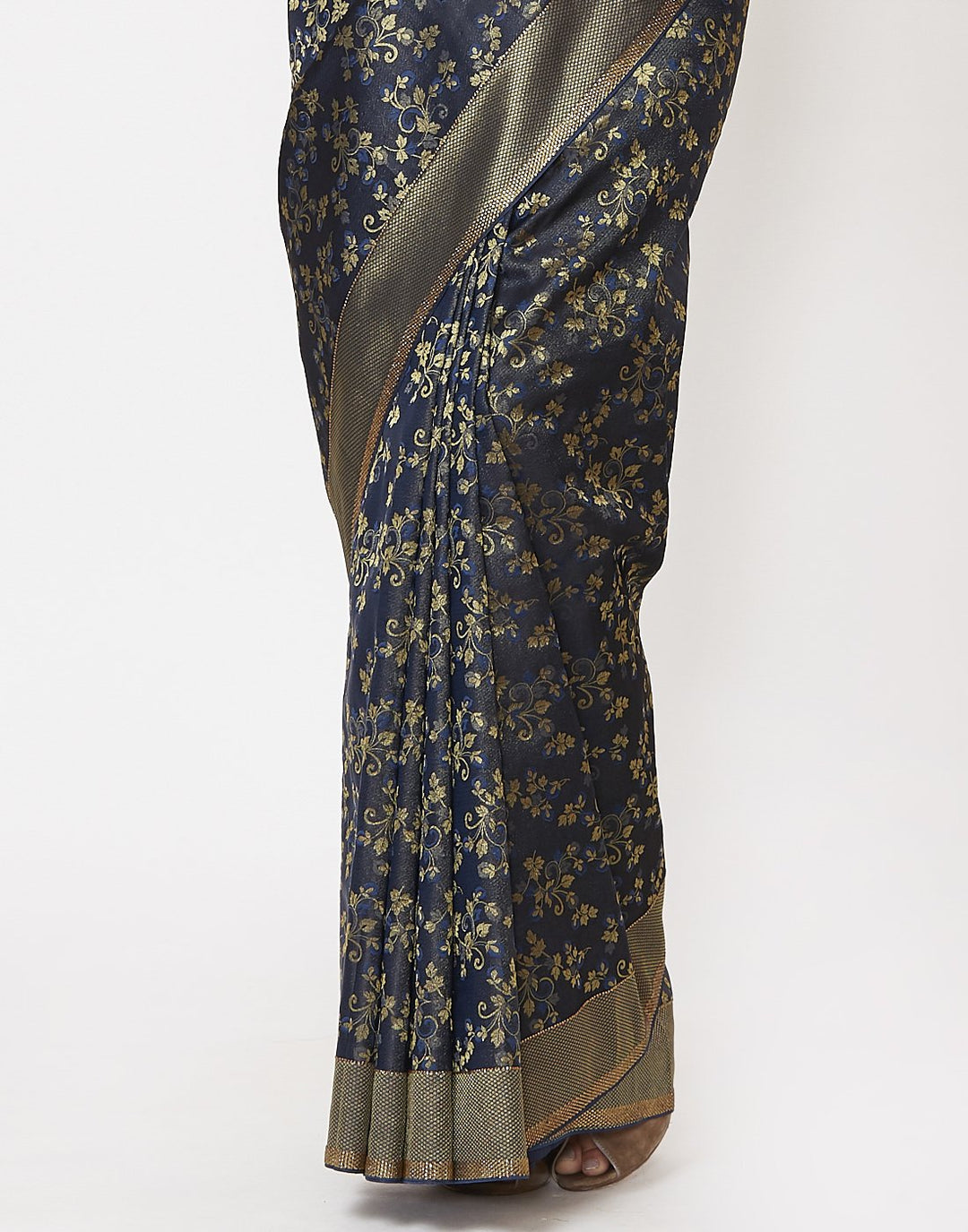Peacock Blue Banarasi Woven Saree