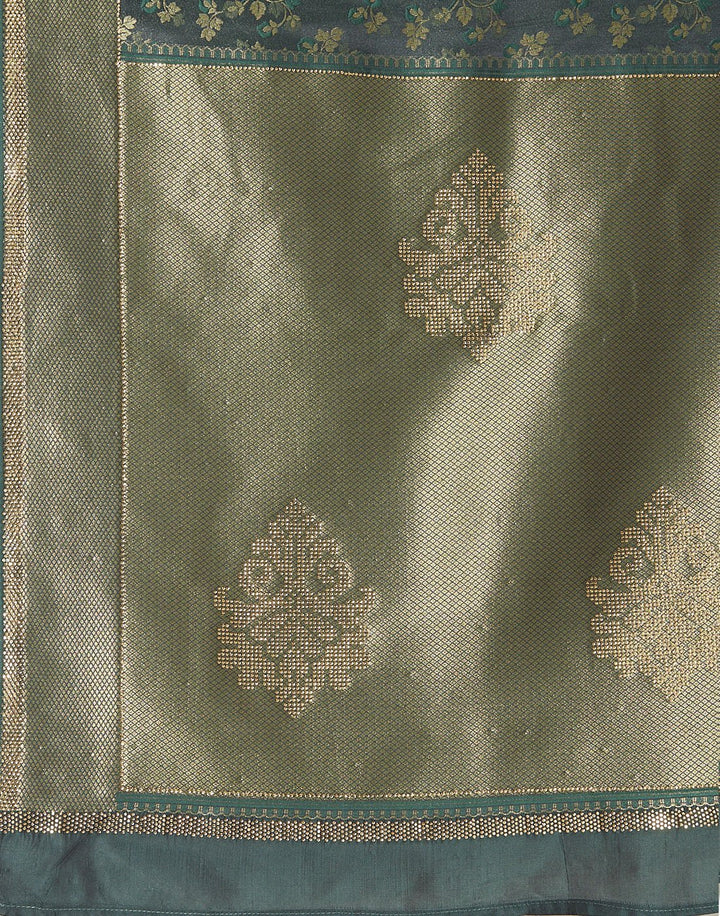 Green Banarasi Woven Saree
