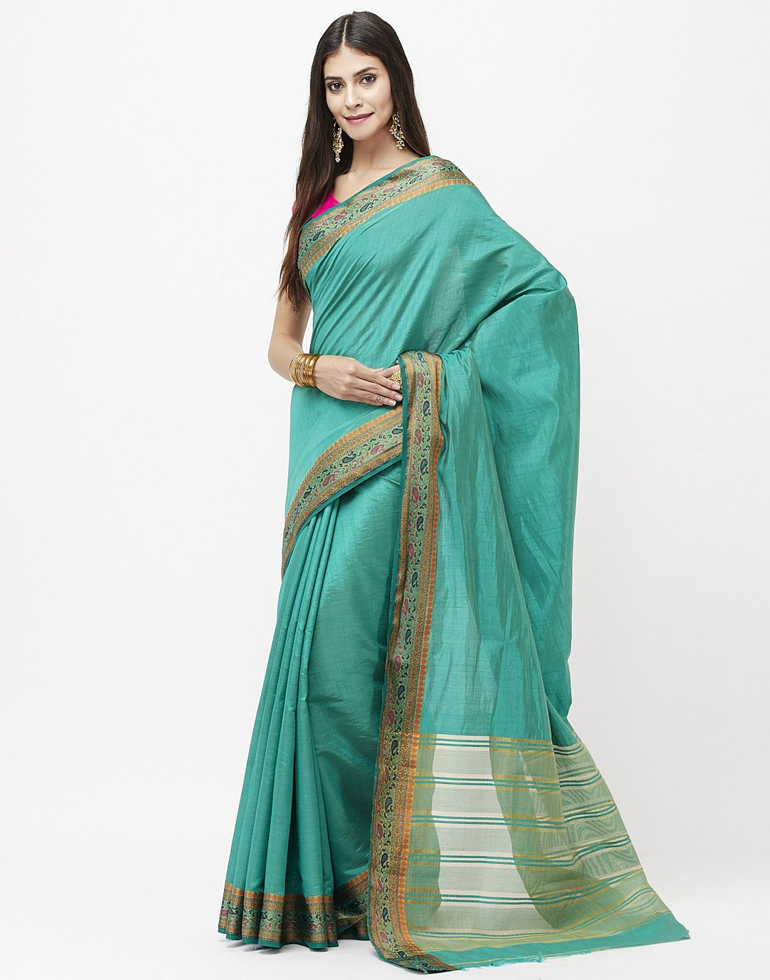 Green Art Handloom Saree