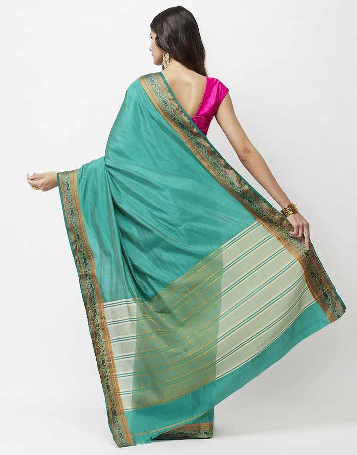 Green Art Handloom Saree